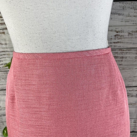 Suit Studio Skirt size 12 Pet Pink Textured Straight Pencil Knee Career Church - Picture 6 of 12